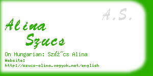 alina szucs business card